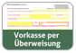 Vorkasse per Überweisung