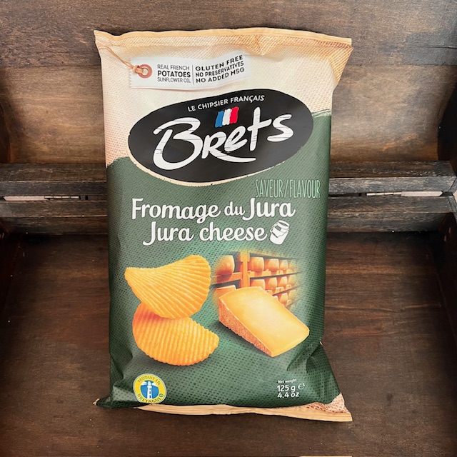 Kartoffelchips mit Comté-Käse aus dem Jura, geriffelt, Brets, 125g - NEU !