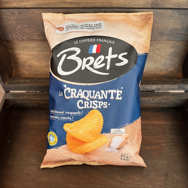 Kartoffelchips mit Salz aus Guérande, geriffelt, Brets, 125g - NEU !