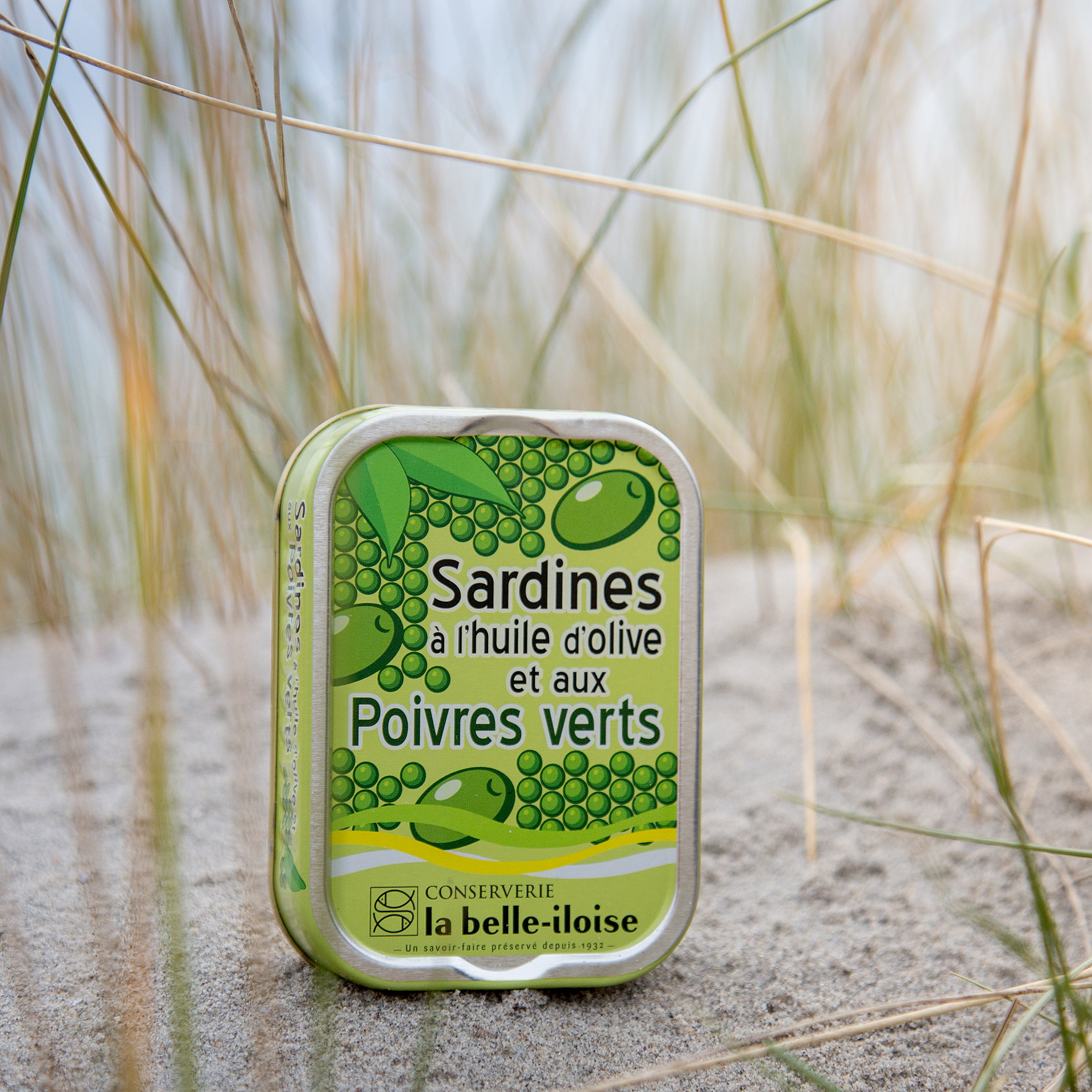 Sardinen in Olivenöl, mit grünem Pfeffer, la belle-iloise, 115g