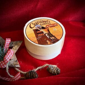 Mini-Naturbox mit gesalzenen Karamellbonbons, Motiv Retro, La Maison d'Armorine, 50g