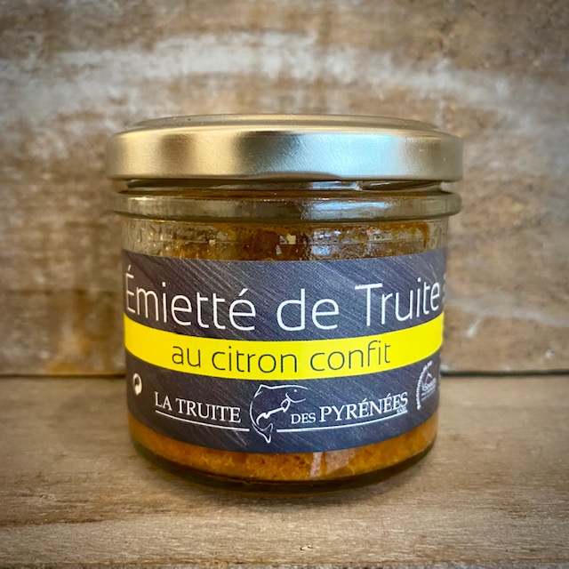 Forellen-Rillette mit kandierter Zitrone, La Truite des Pyrénées, 90g