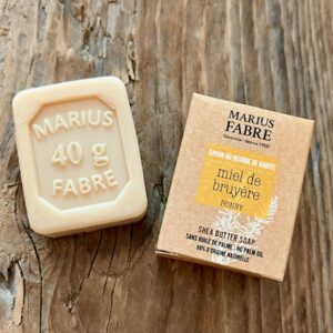 Mini-Olivenölseife in schöner Papierverpackung, Heidehonig, Marius Fabre, 40g