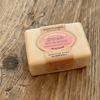Olivenölseife, Kirschblüten/Granatapfel, Marius Fabre, 100g - neues Format !