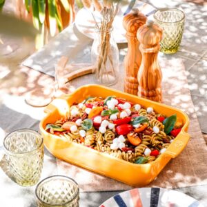 Auflaufform aus Keramik, Safrangelb, Appolia/Peugeot, 36x23x7,5cm