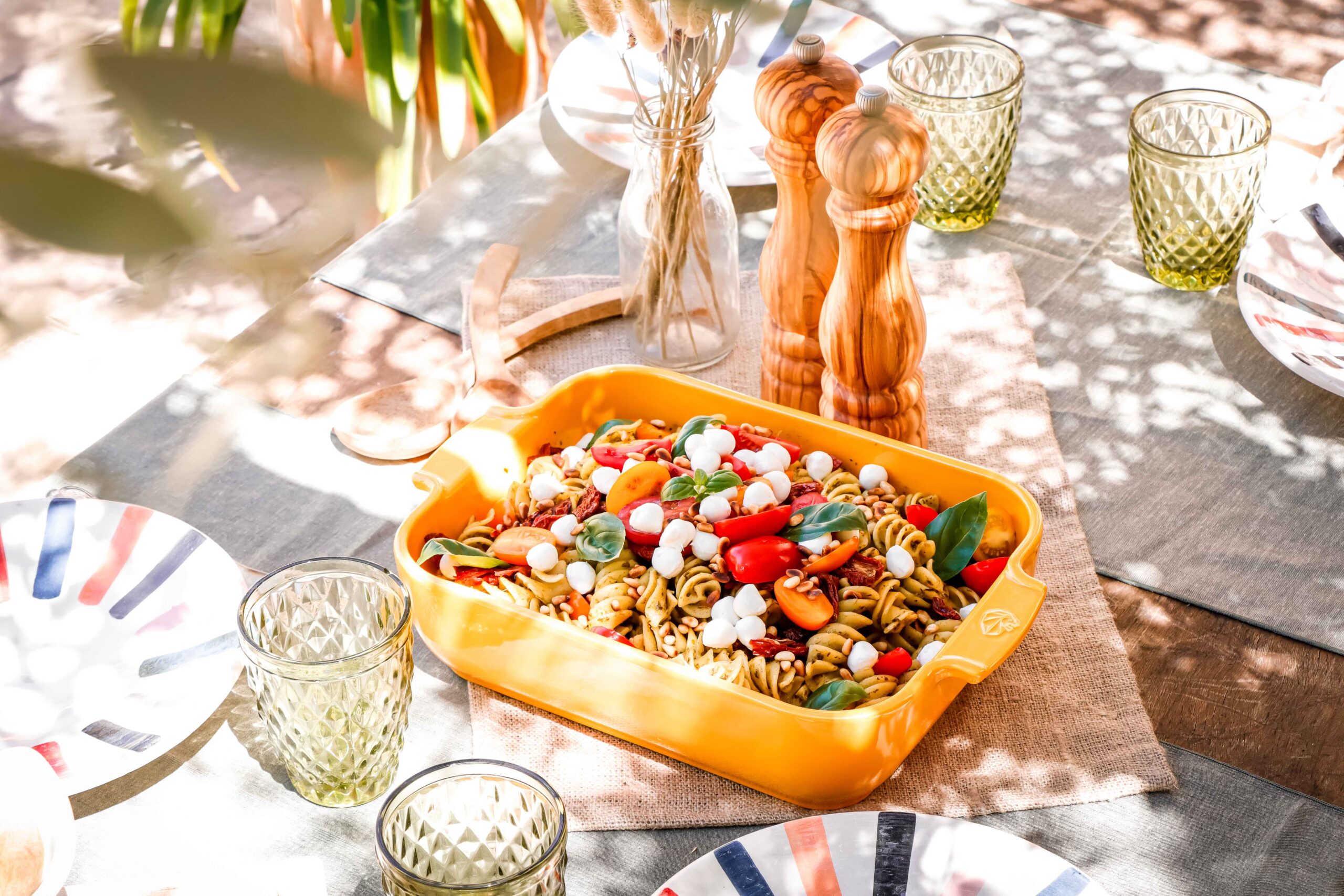 Auflaufform aus Keramik, Safrangelb, Appolia/Peugeot, 36x23x7,5cm