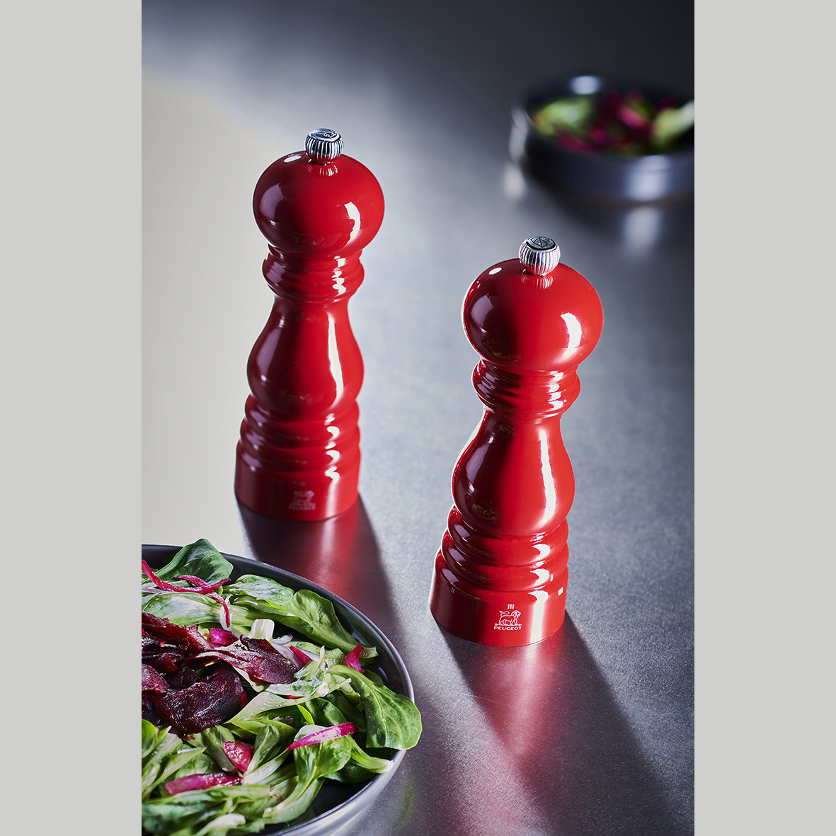 Pfeffermühle mit 6 Mahlgraden, Passion rot, Peugeot, 18cm