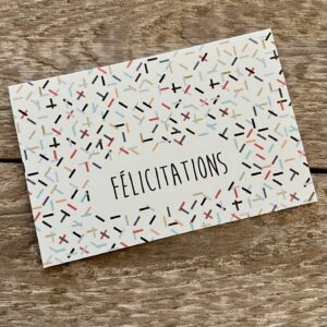 Postkarten "Félicitations", Les Éditions de Mai, 15x10cm