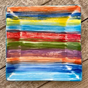 Teller, Korsika, groß, handbemalte Keramik, Poterie am Mont Ventoux, 25,5x25,5cm - AKTIONSRABATT: -20% !