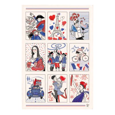 Geschirrtuch "Symboles français", Winkler, 48x72 cm - NEU !